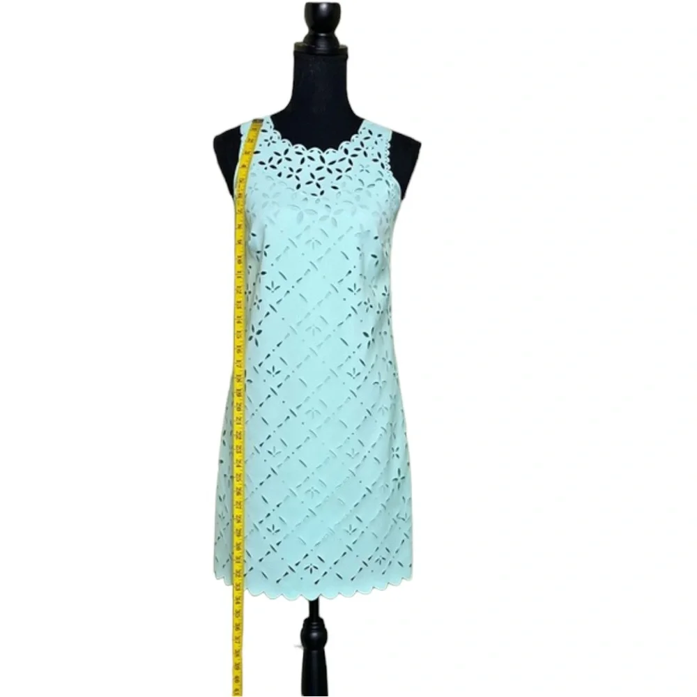 J. Crew Mint Laser Cut Shift Dress